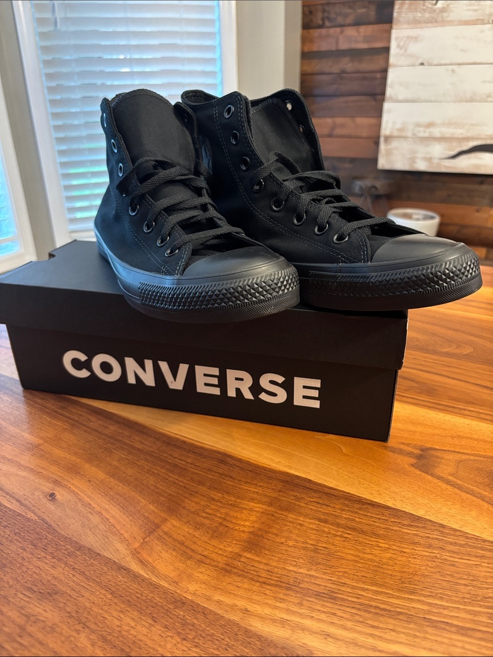 New Converse Unisex Black Classic Hi Top  Canvas Trainer Shoe Men Size 12